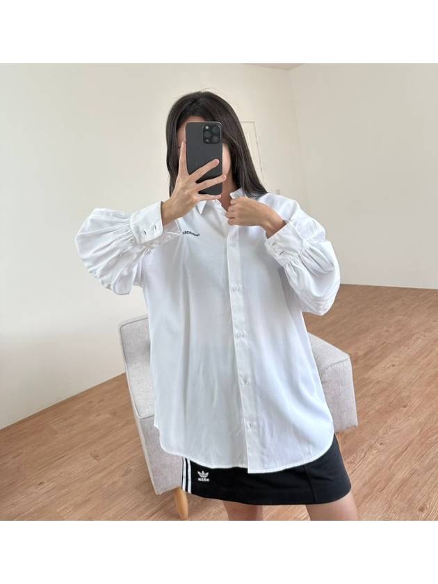 Oversized Shirt IR9790 White WOMENS - ADIDAS - BALAAN 8