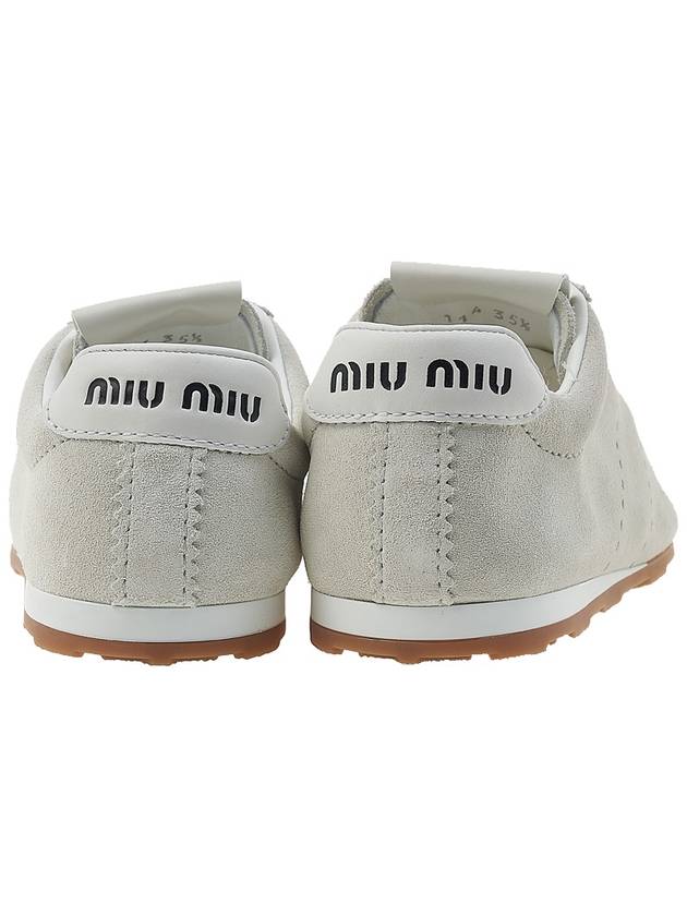 Suede Low Top Sneakers White - MIU MIU - BALAAN 5