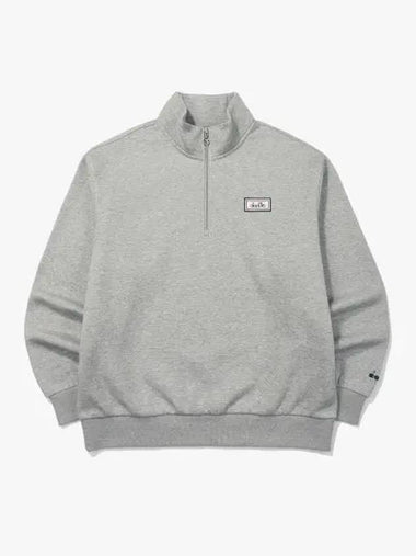 Diadora comfy brushed half zip up sweatshirt GRAY - DIADORA - BALAAN 1