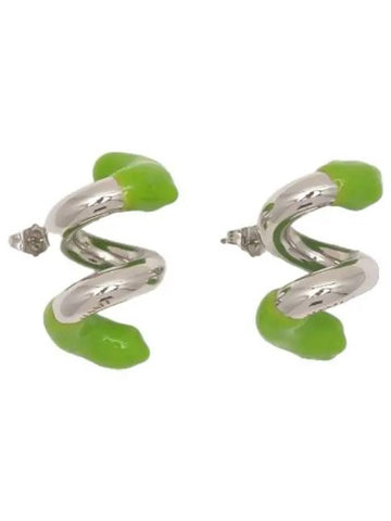 Fusillo twist earrings silver green - SUNNEI - BALAAN 1