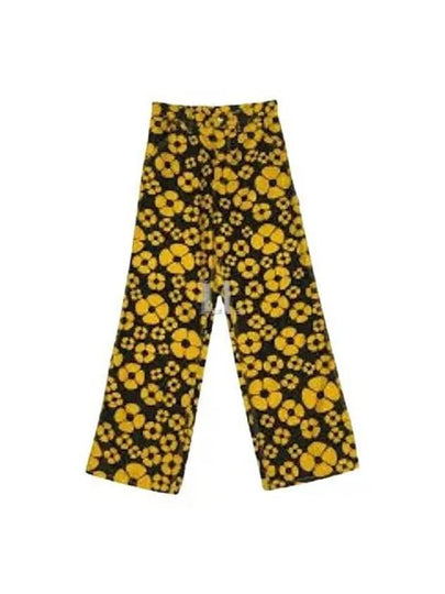 Women's Floral Print Midi H-Line Skirt Yellow - MARNI - BALAAN 2