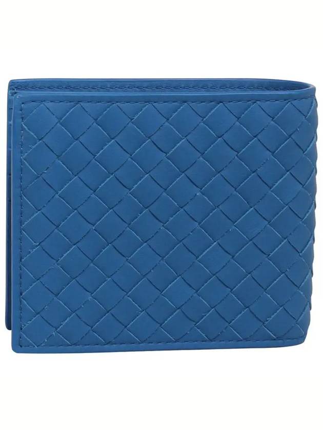 Intrecciato Half Wallet Blue - BOTTEGA VENETA - BALAAN 3