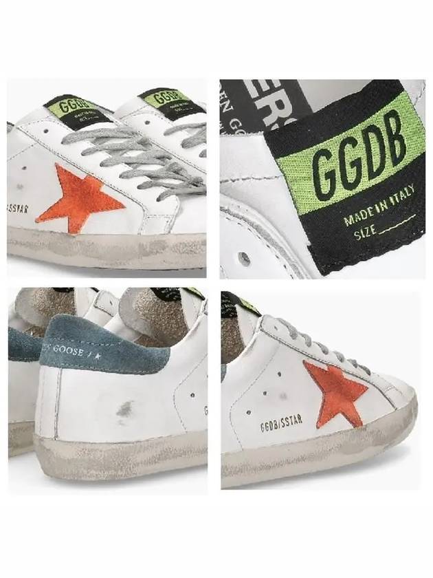 Superstar Star Leather Low Top Sneakers Orange White - GOLDEN GOOSE - BALAAN 6