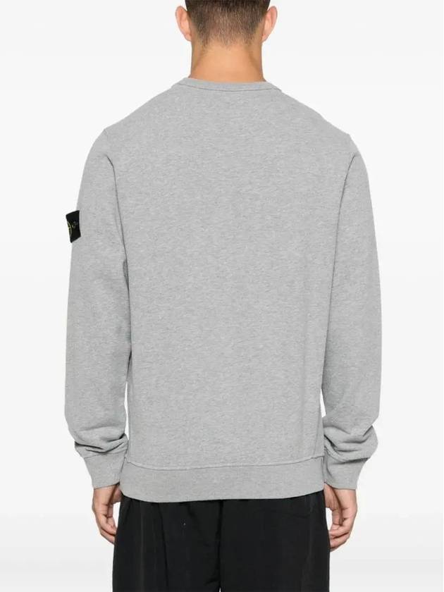 Wappen Patch Crew Neck Cotton Sweatshirt Grey - STONE ISLAND - BALAAN 6