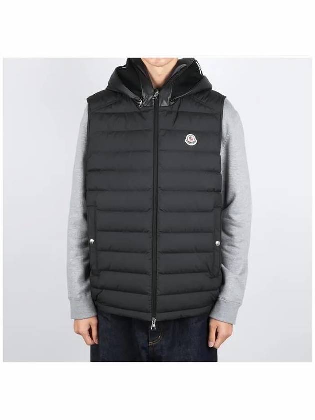 Bourget Hooded Down Vest Black - MONCLER - BALAAN 3