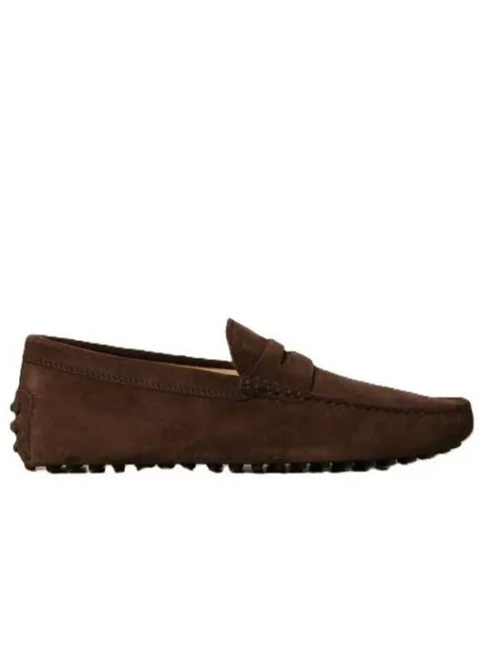 Men's Suede Gommino Driving Shoes Brown - TOD'S - BALAAN 2