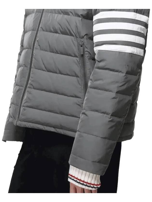 Poly Twill Down Filled 4-Bar Ski Padding Grey - THOM BROWNE - BALAAN 5