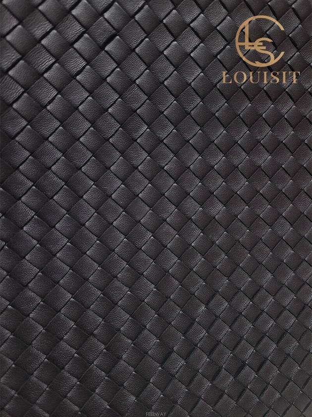 Used luxury goods Louis It Black intrecciato document strap clutch bag - BOTTEGA VENETA - BALAAN 4