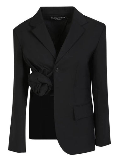 La Veste Baccala Knotted Blazer Black - JACQUEMUS - BALAAN 1