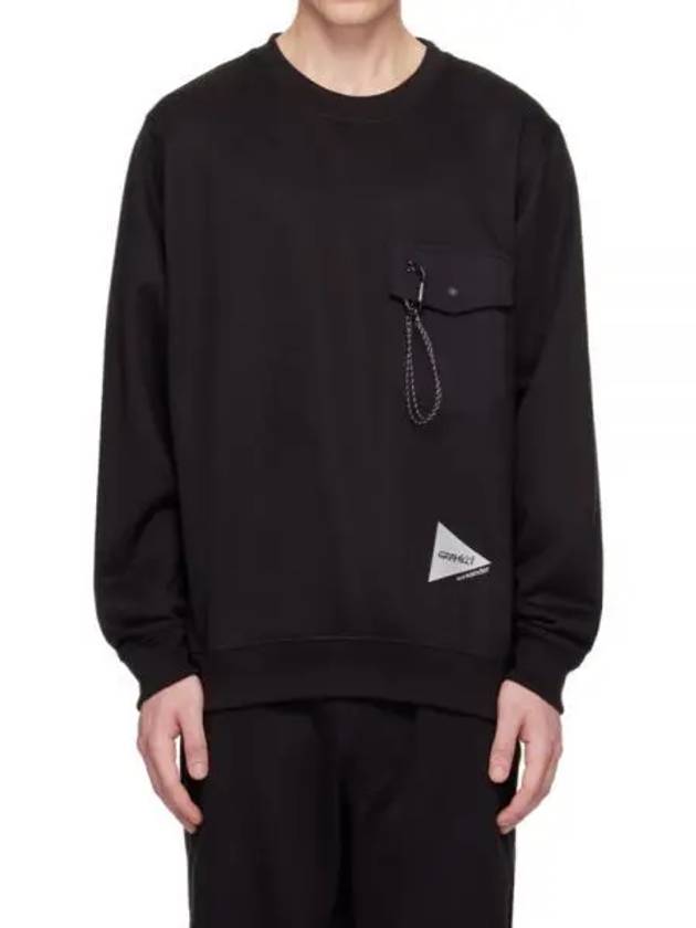 24 GRAMICCI Pocket Sweatshirt GUJ4S3004 BLACK - AND WANDER - BALAAN 1