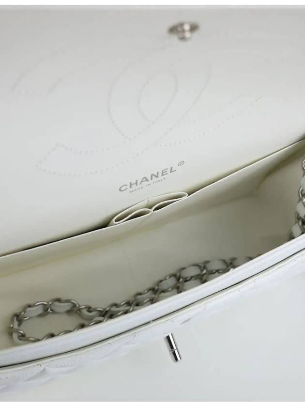 Classic Caviar White Jumbo Silver A28600 - CHANEL - BALAAN 9