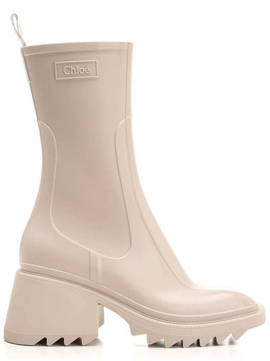 Betty Chunky Sole Rain Boots Beige - CHLOE - BALAAN 1