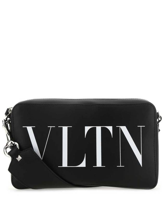 VLTN Logo Leather Cross Bag Black - VALENTINO - BALAAN 2