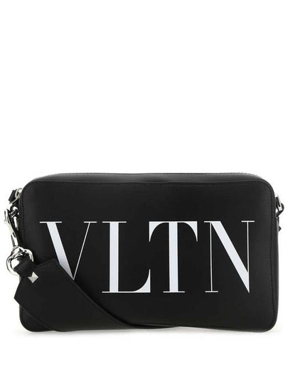 Garavani VLTN logo leather cross bag black - VALENTINO - BALAAN 2