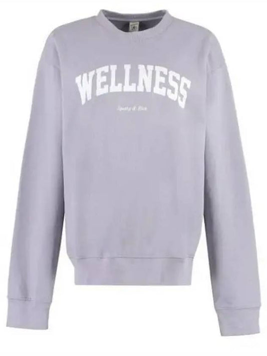 Wellness Crew Neck Cotton Long Sleeve T-Shirt Purple - SPORTY & RICH - BALAAN 2