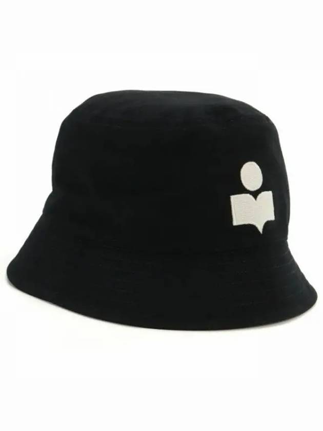 Haley Embroidered Logo Bucket Hat Black - ISABEL MARANT - BALAAN 2