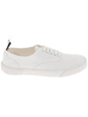 Women's Heritage Cotton Canvas Low Top Sneakers White - THOM BROWNE - BALAAN 2