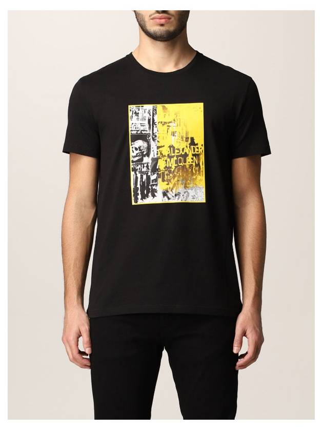 Print Short Sleeve T-Shirt Black - ALEXANDER MCQUEEN - BALAAN 2