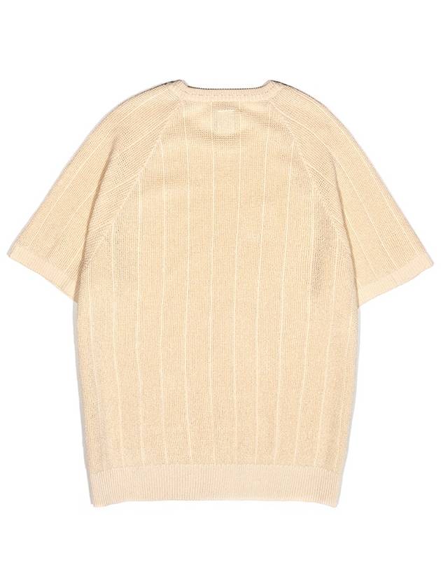 Men's Waffle Raglan Short Sleeve Knit Beige I2SN01BE - IOEDLE - BALAAN 4