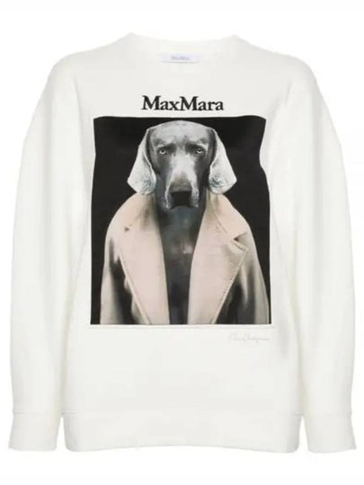 Bacco Embroidered Logo Sweatshirt White - MAX MARA - BALAAN 2