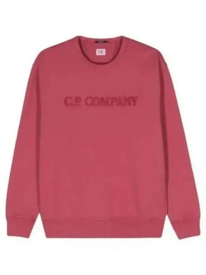 Diagonal Fleece Logo Sweatshirt Red - CP COMPANY - BALAAN 2