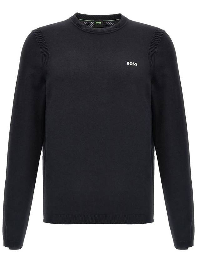 Logo Print Regular Fit Sweatshirt Navy - HUGO BOSS - BALAAN 2