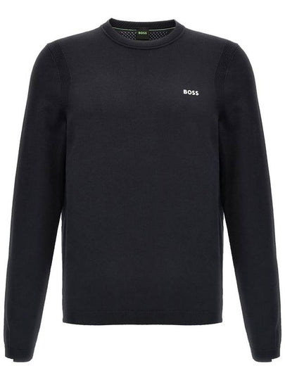 Logo Print Regular Fit Sweatshirt Navy - HUGO BOSS - BALAAN 2