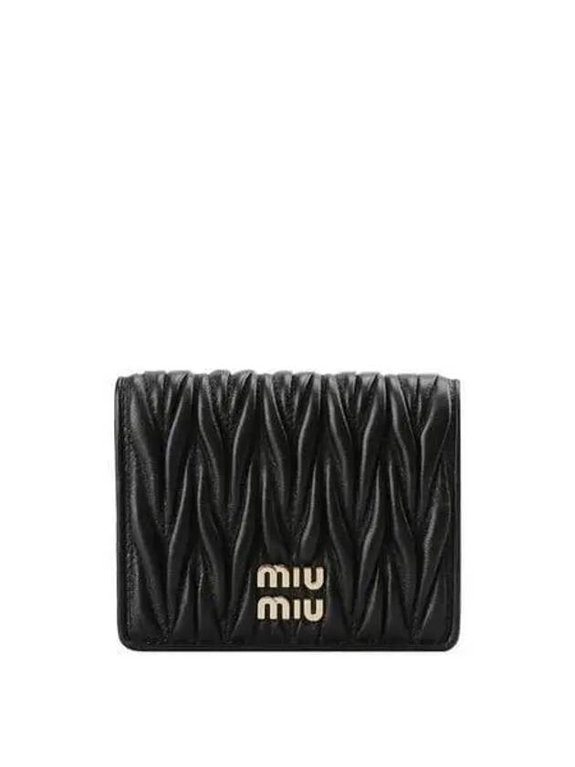 Matelasse Leather Half Wallet Black - MIU MIU - BALAAN 2