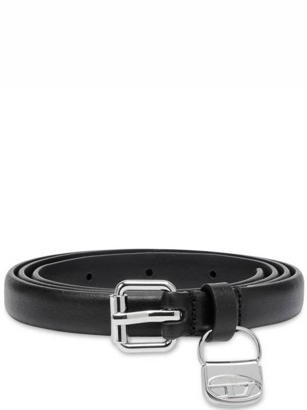 B Charm Hip Slim Leather Belt Black - DIESEL - BALAAN 2