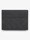 Intrecciato Leather Card Wallet Black - BOTTEGA VENETA - BALAAN 1