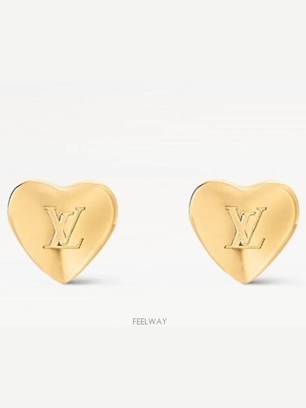 LV Heart Earrings Gold - LOUIS VUITTON - BALAAN 2