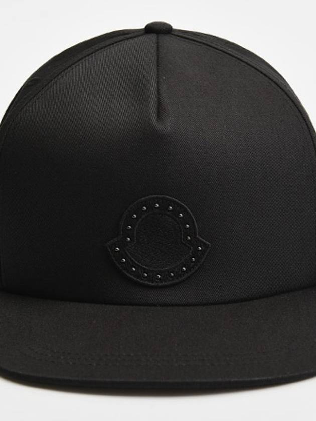 Logo Patch Ball Cap Black - MONCLER - BALAAN 3