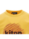 23SS UMK0257 YELLOW Front logo yellow sweatshirt - KITON - BALAAN 4