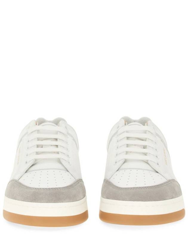 Sl61 Smooth Leather Suede Low Top Sneakers White - SAINT LAURENT - BALAAN 5