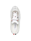 Quilted Nylon Clear Sole Tech Runner Low Top Sneakers White Grey - THOM BROWNE - BALAAN 6