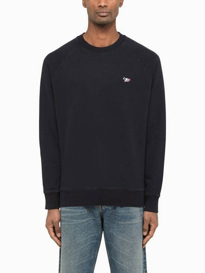 Tricolor Fox Patch Sweatshirt Dark Navy - MAISON KITSUNE - BALAAN 2