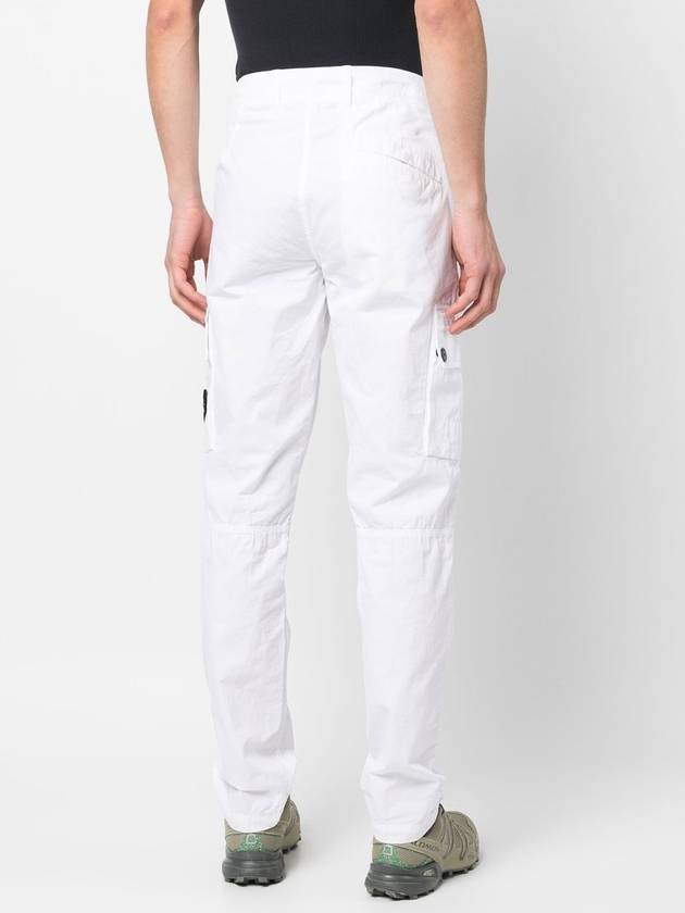 Men's Wappen Patch Cargo Track Pants White - STONE ISLAND - BALAAN 5