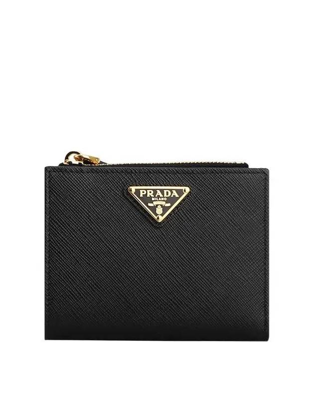 Small Saffiano Half Wallet Black - PRADA - BALAAN 2