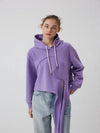 Wave Cut Strap Hoodie VIOLET - REAL ME ANOTHER ME - BALAAN 1