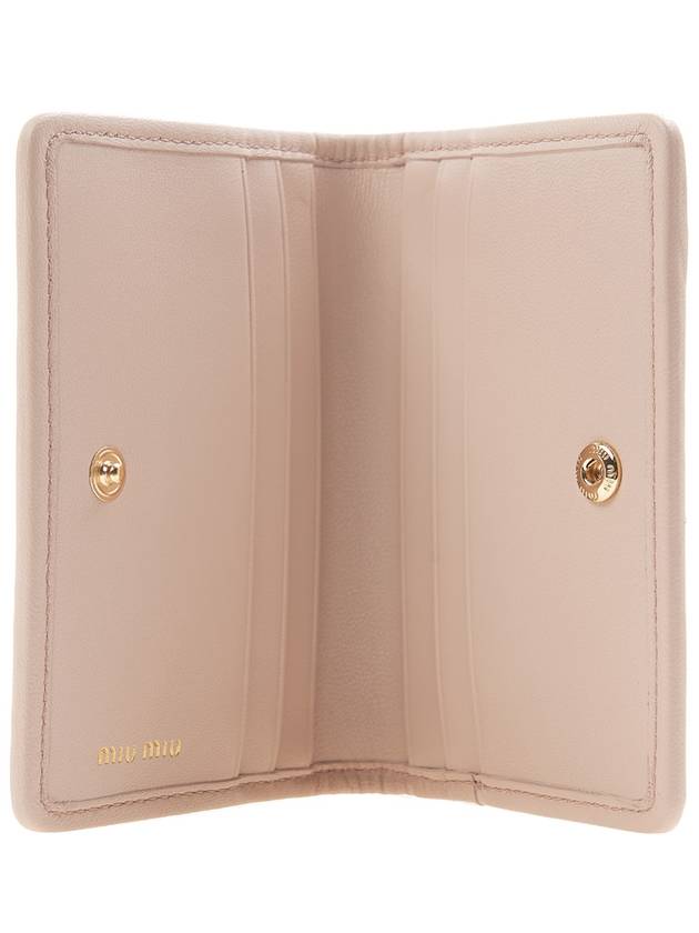 Matelasse Nappa Leather Card Wallet Pink - MIU MIU - BALAAN 11