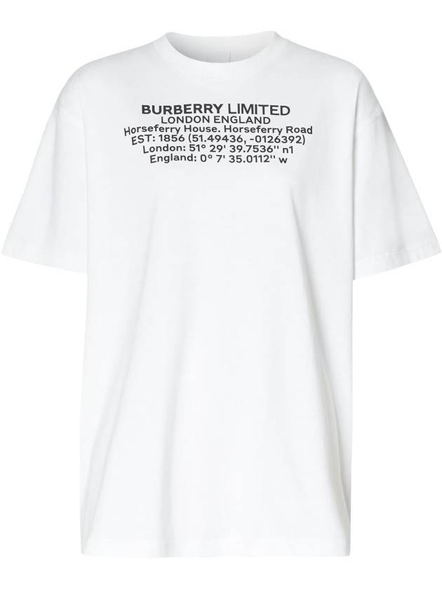 location logo short sleeve t-shirt white - BURBERRY - BALAAN 2