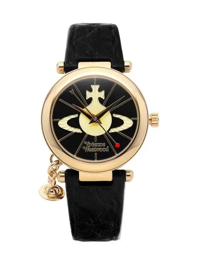 ORB Leather Watch Gold Black - VIVIENNE WESTWOOD - BALAAN 3