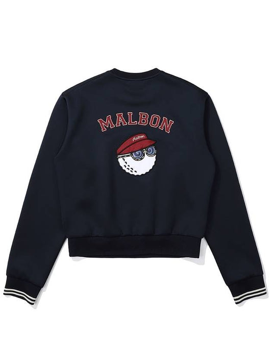 Airy Hybrid Crew Neck Top NAVY WOMAN - MALBON GOLF - BALAAN 2