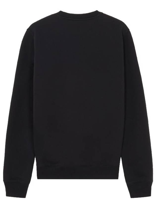 Big Fox Embroidery Round Neck Cotton Sweatshirt Black - MAISON KITSUNE - BALAAN 3