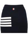 Women's Fine Merino Wool 4 Bar Stitch Pencil Skirt Navy - THOM BROWNE - BALAAN 7