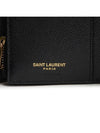 Matelasse Monogram Quilting Flap Half Wallet Black - SAINT LAURENT - BALAAN 8