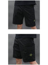 Light Stretch Cotton Bermuda Shorts Black - STONE ISLAND - BALAAN 7