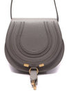 Marcie Saddle Small Grained Leather Cross Bag Grey - CHLOE - BALAAN 3