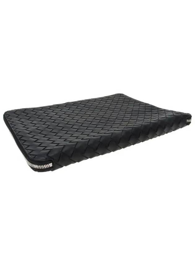 Intrecciato Document Case Clutch Bag Black - BOTTEGA VENETA - BALAAN 6