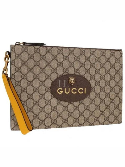 Neo Vintage GG Supreme Clutch Bag Beige Ebony - GUCCI - BALAAN 2